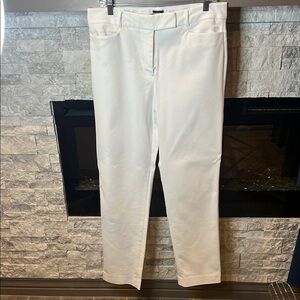 Talbots Newport White Cotton Rayon Blend Pants size 10